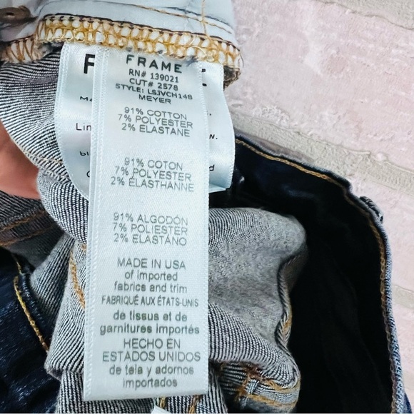 Frame Denim Le Skinny de Jeanne Jeans in Meyer Wash Size 28 - Picture 11 of 12